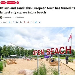Apie Vilniuje įrengtą paplūdimį prakalbo ir užsienio žiniasklaida