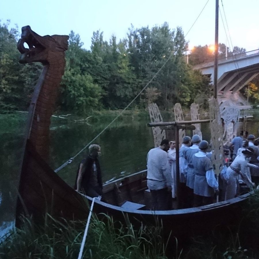 Lehrreiche Fahrt mit einem Wikingerschiff „Die mythologische Neris“