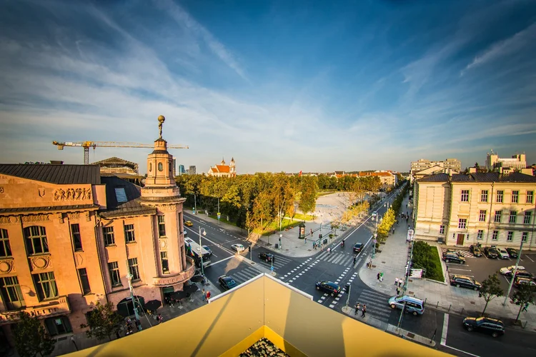 Dachterrasse des Hotels “Hilton Garden Inn Vilnius City Centre”