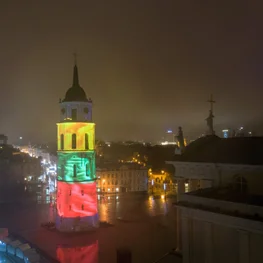 Vilnius belfry is going to shine in video projections when year 2022 is welcomed
