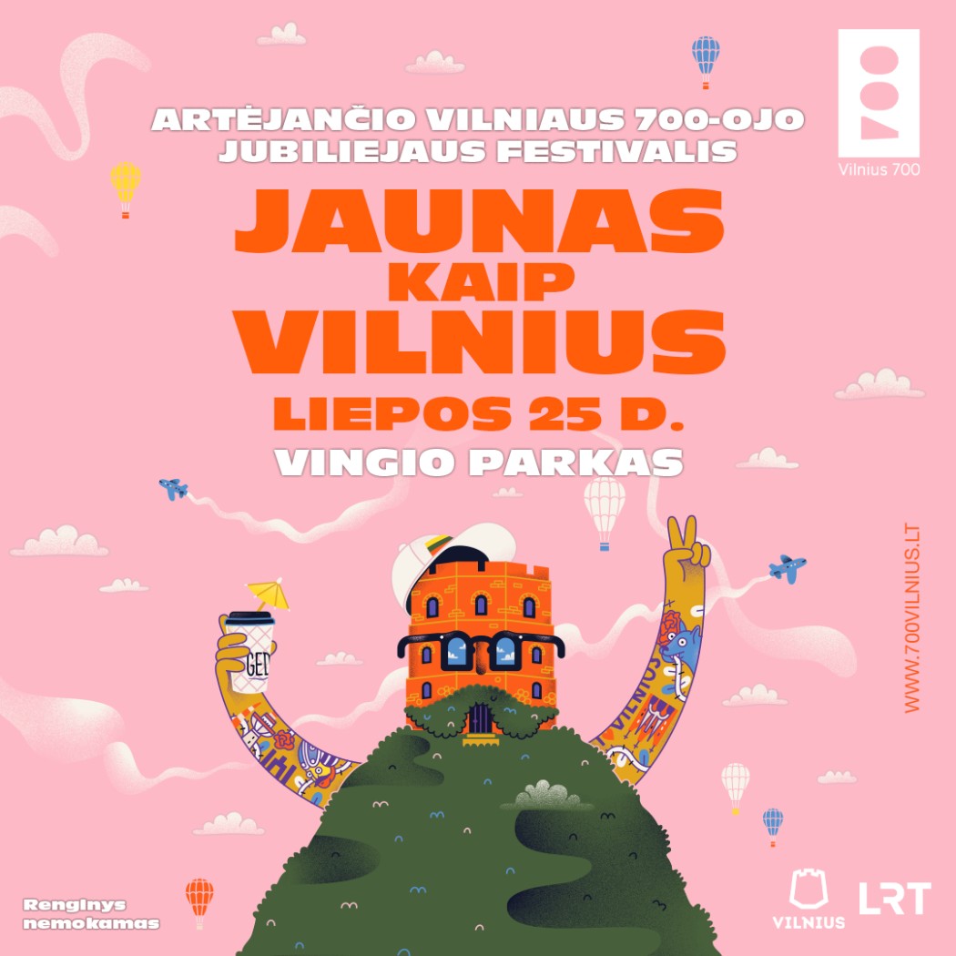 Paaiškėjo nemokamo festivalio „Jaunas kaip Vilnius“ programa: liepos 25 d. Vingio parke pasirodys būrys žvaigždžių