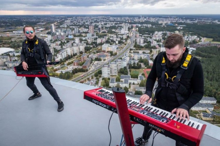 Live Concert on Vilnius TV Tower. Photo by Martynas Ambrazas