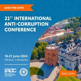 Birželį Vilniuje vyks Pasaulinė antikorupcijos konferencija