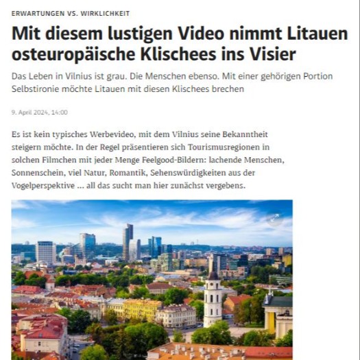 Nuo Europos turizmo asociacijos iki tarptautinės žiniasklaidos: štai, kokie jų įspūdžiai pamačius Vilniaus reklamą