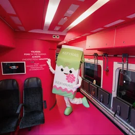 The vibrant Pink Soup Train launches on the Riga–Vilnius route