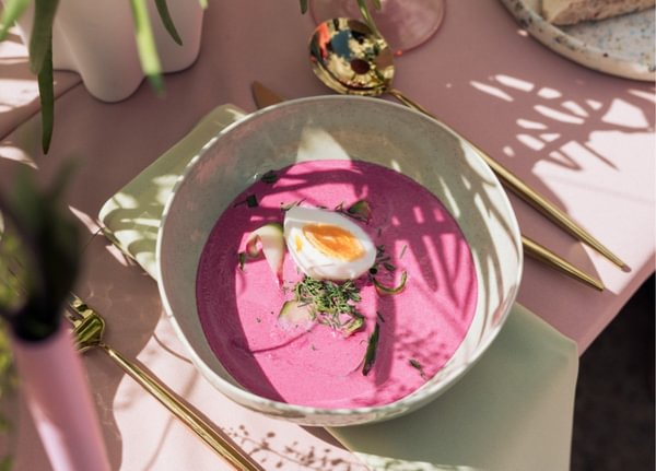Šaltibarščiai pink soup recipe