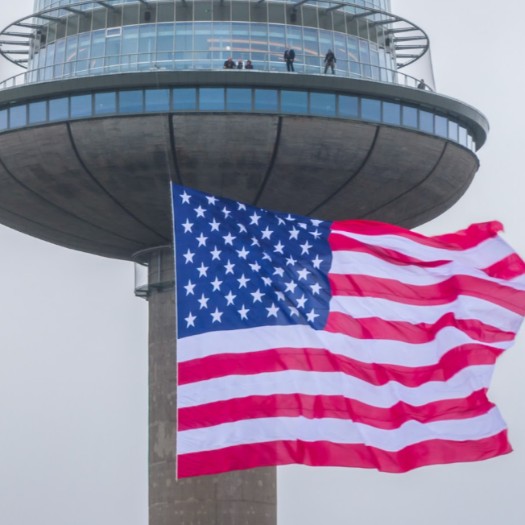 The Largest American Flag Ever Raised in Vilnius